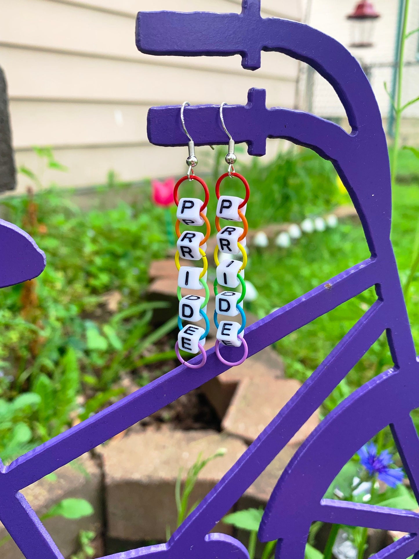 Rainbow Pride Chain Earrings