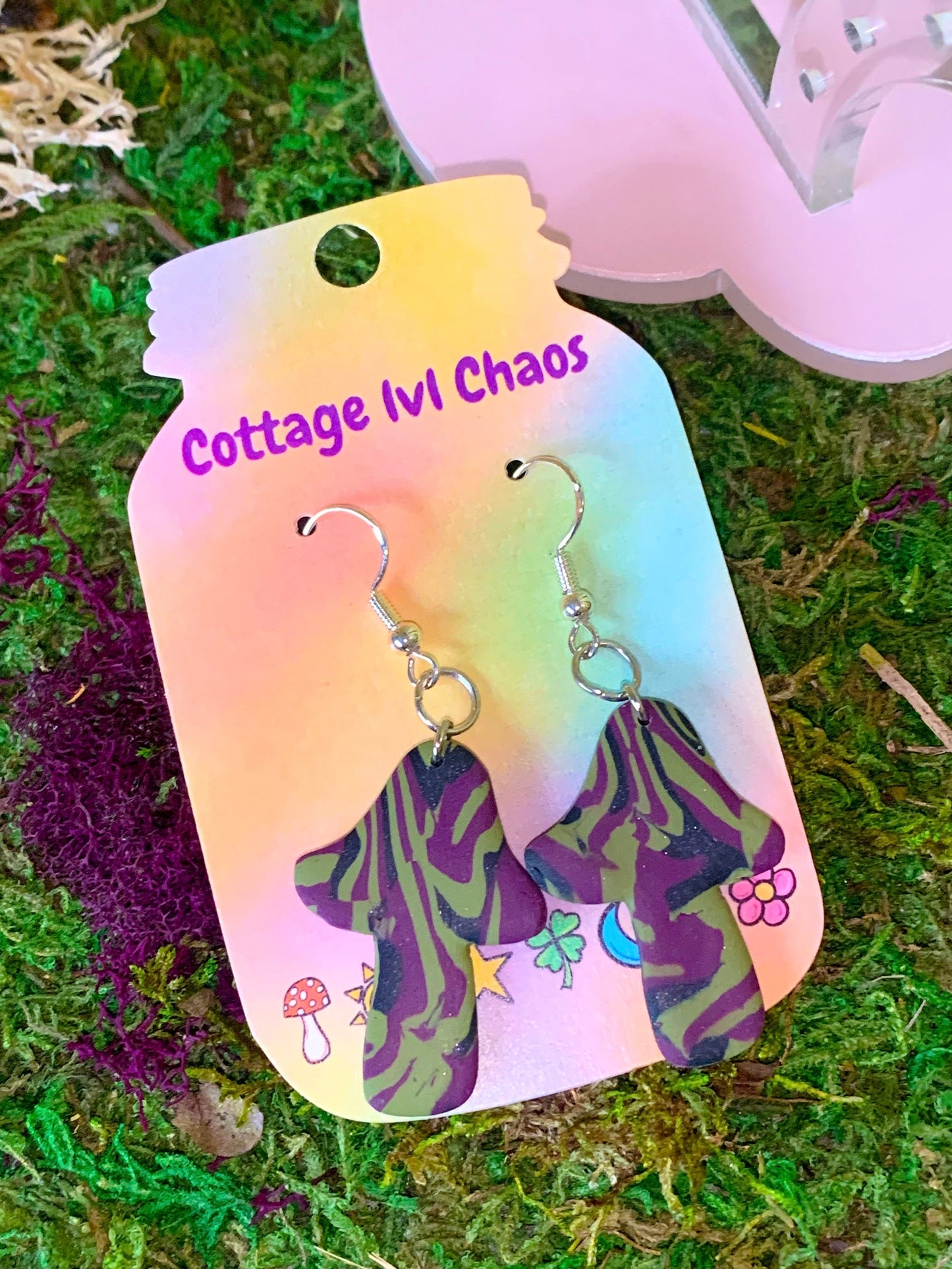 Groovy mushroom earrings