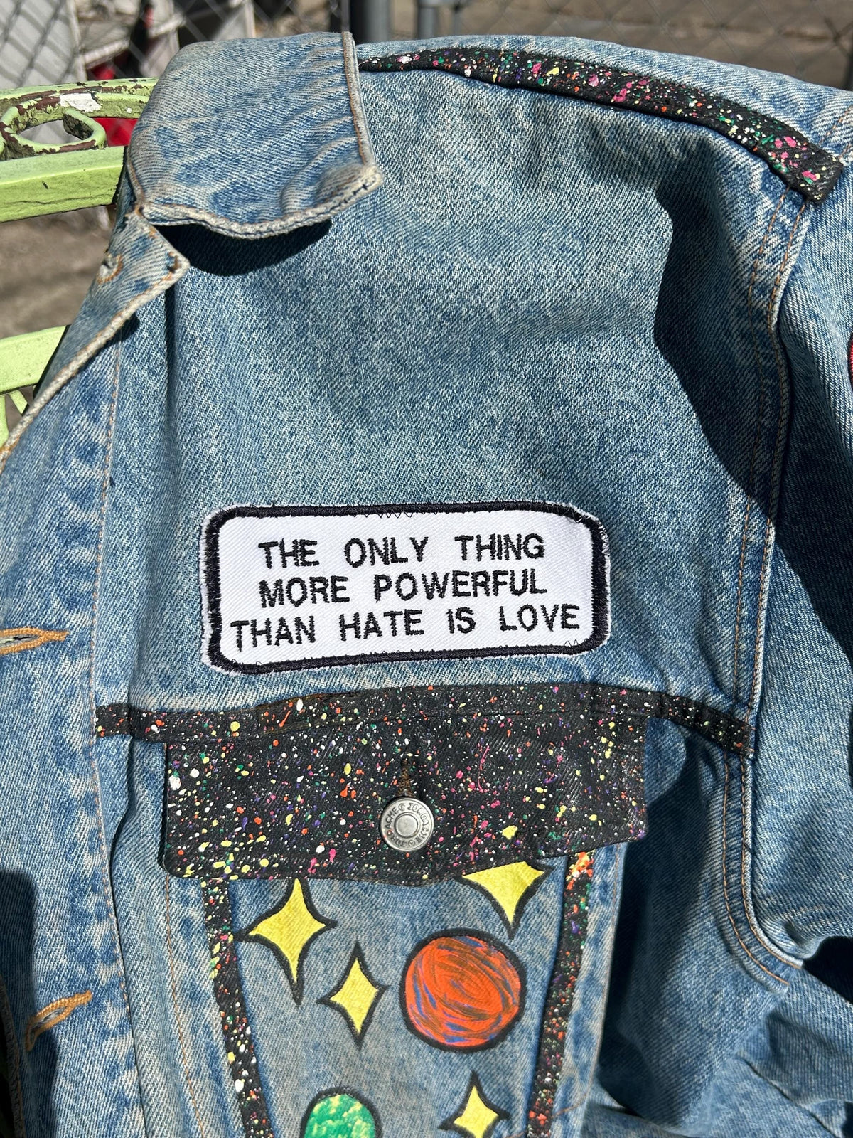 Upcycled fun statement patches embroidered iron on