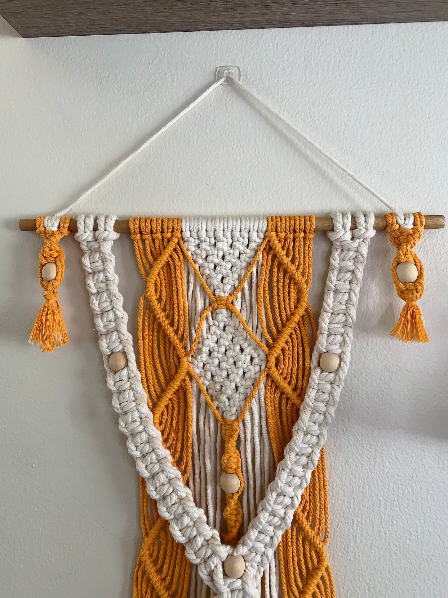 Unique abstract macrame wall hanging