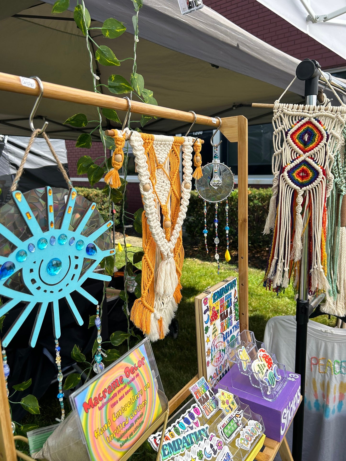 Unique abstract macrame wall hanging