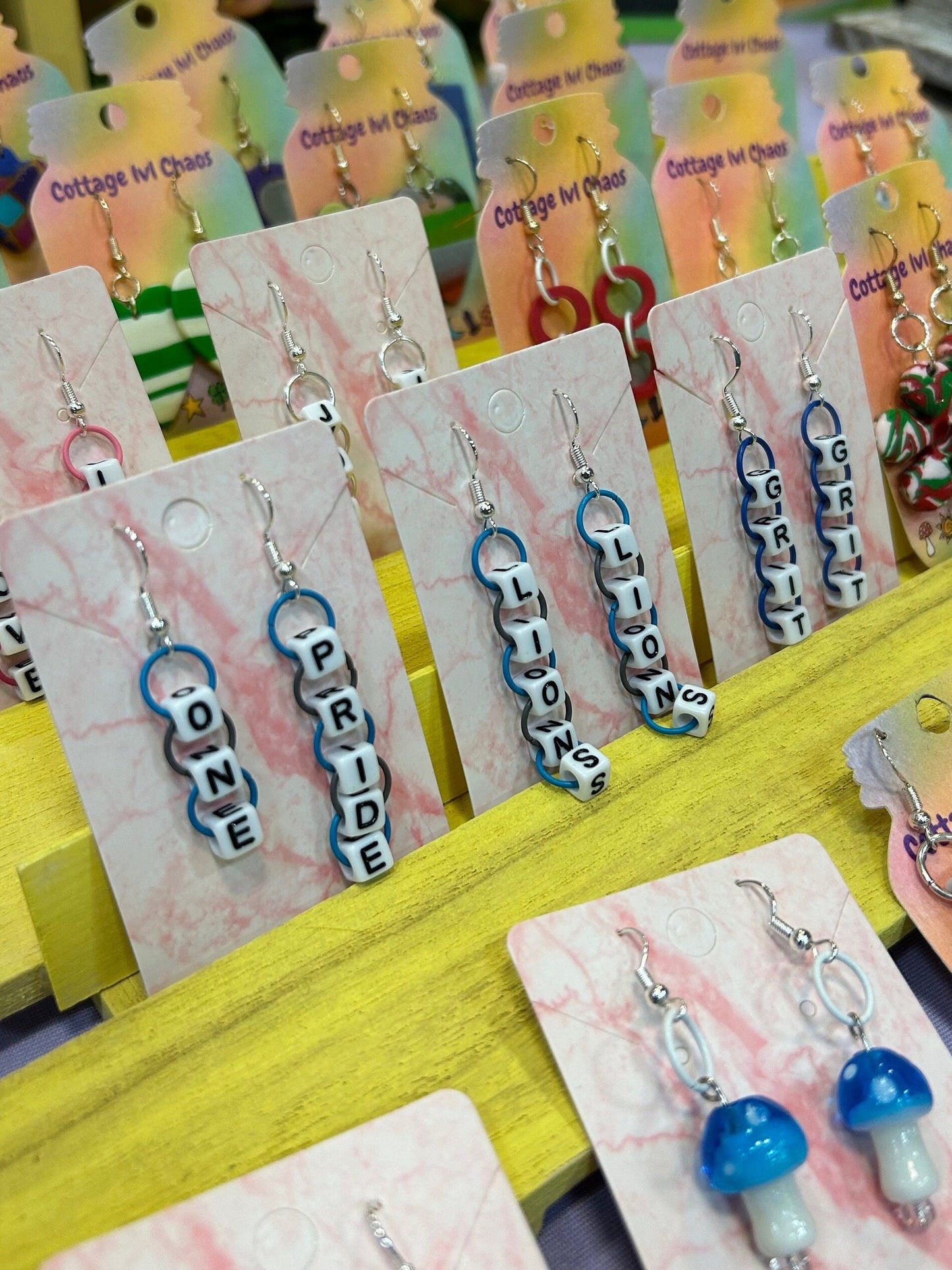 Custom Word Chain earrings