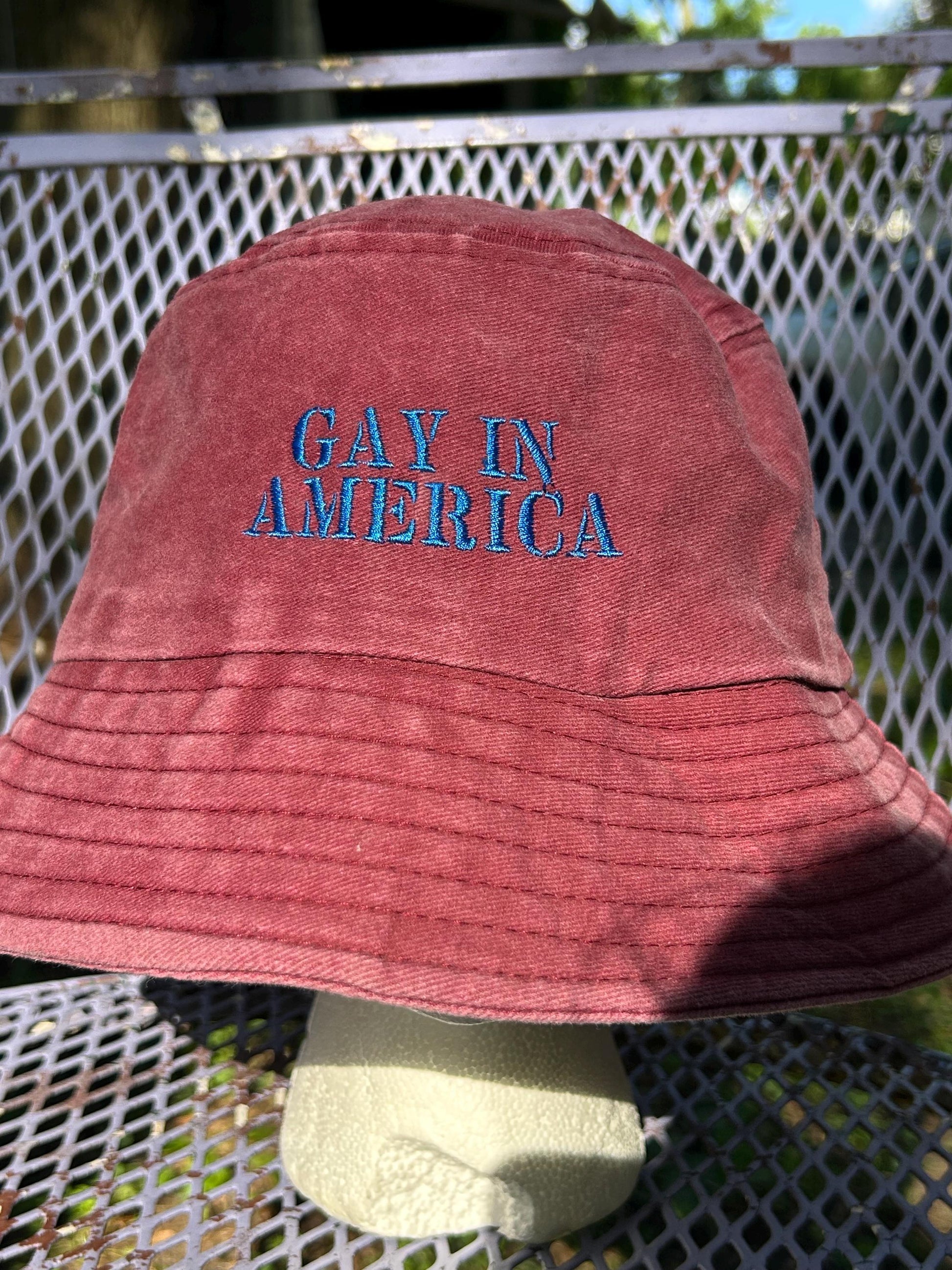Gay In America statement protest Dad Hat bucket hat