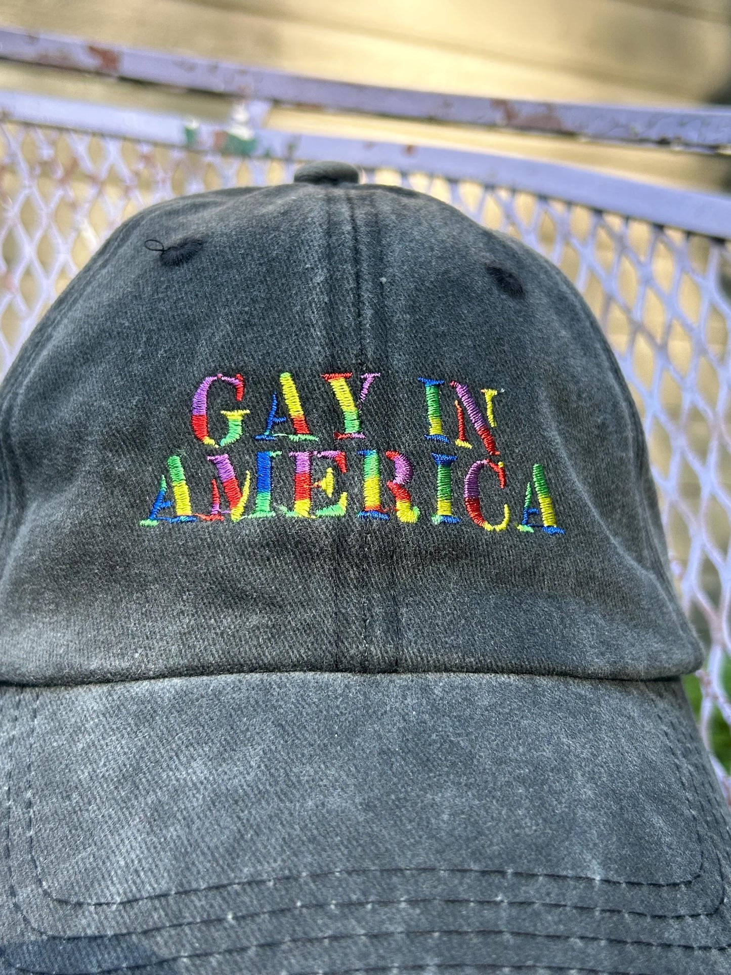 Gay In America statement protest Dad Hat bucket hat