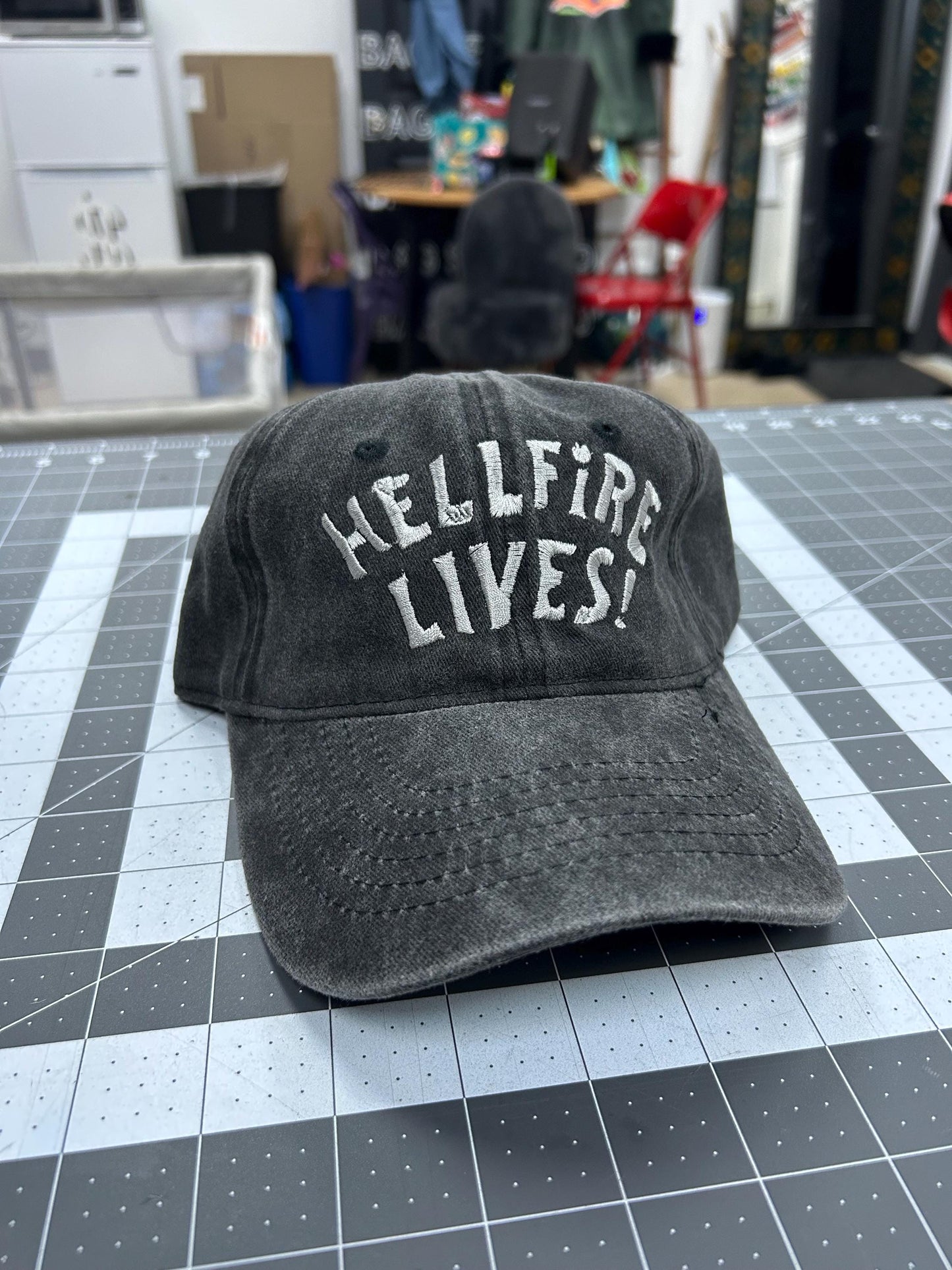 Embroidered Hellfire lives fan art dad hat baseball cap