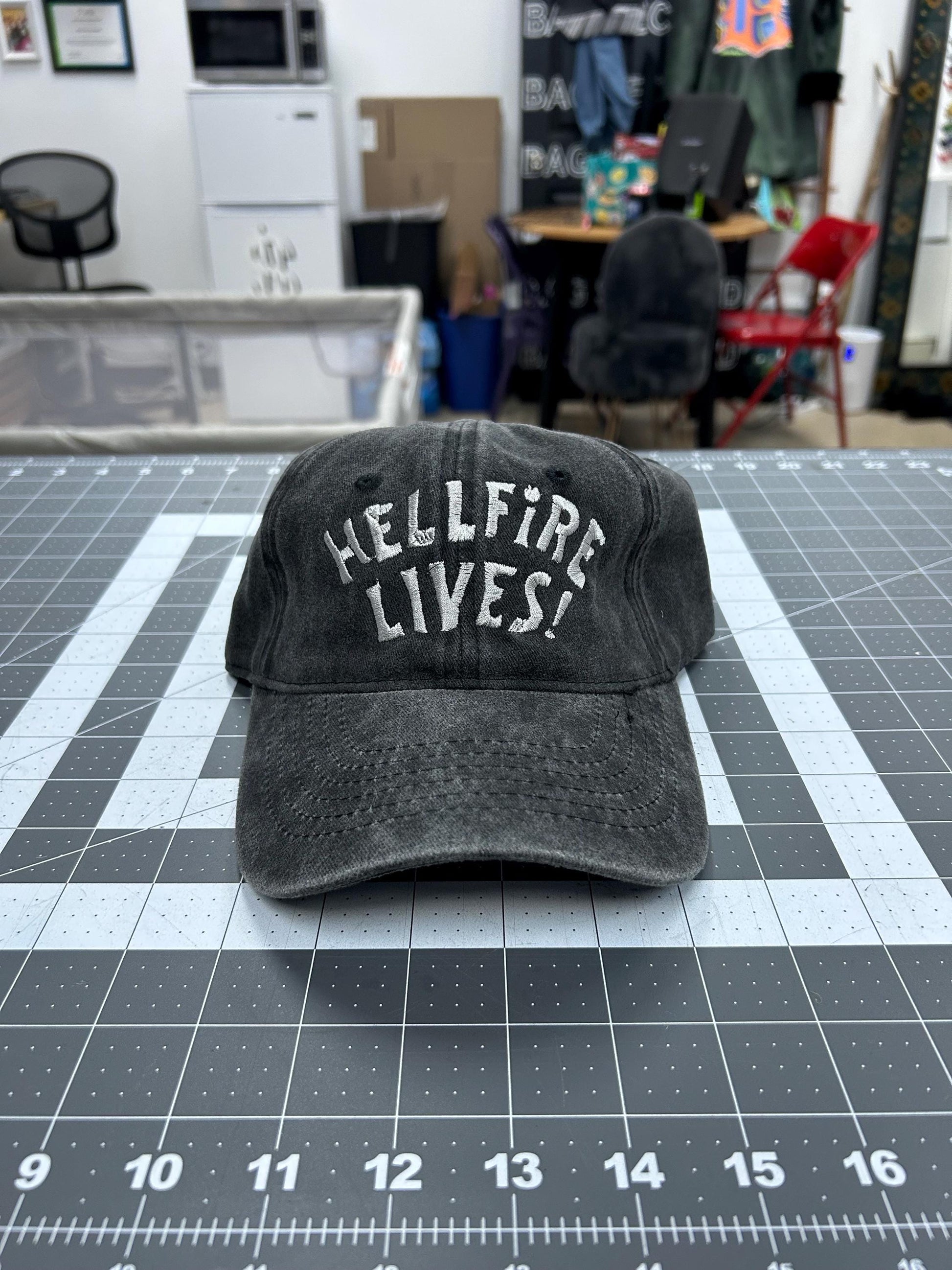 Embroidered Hellfire lives fan art dad hat baseball cap