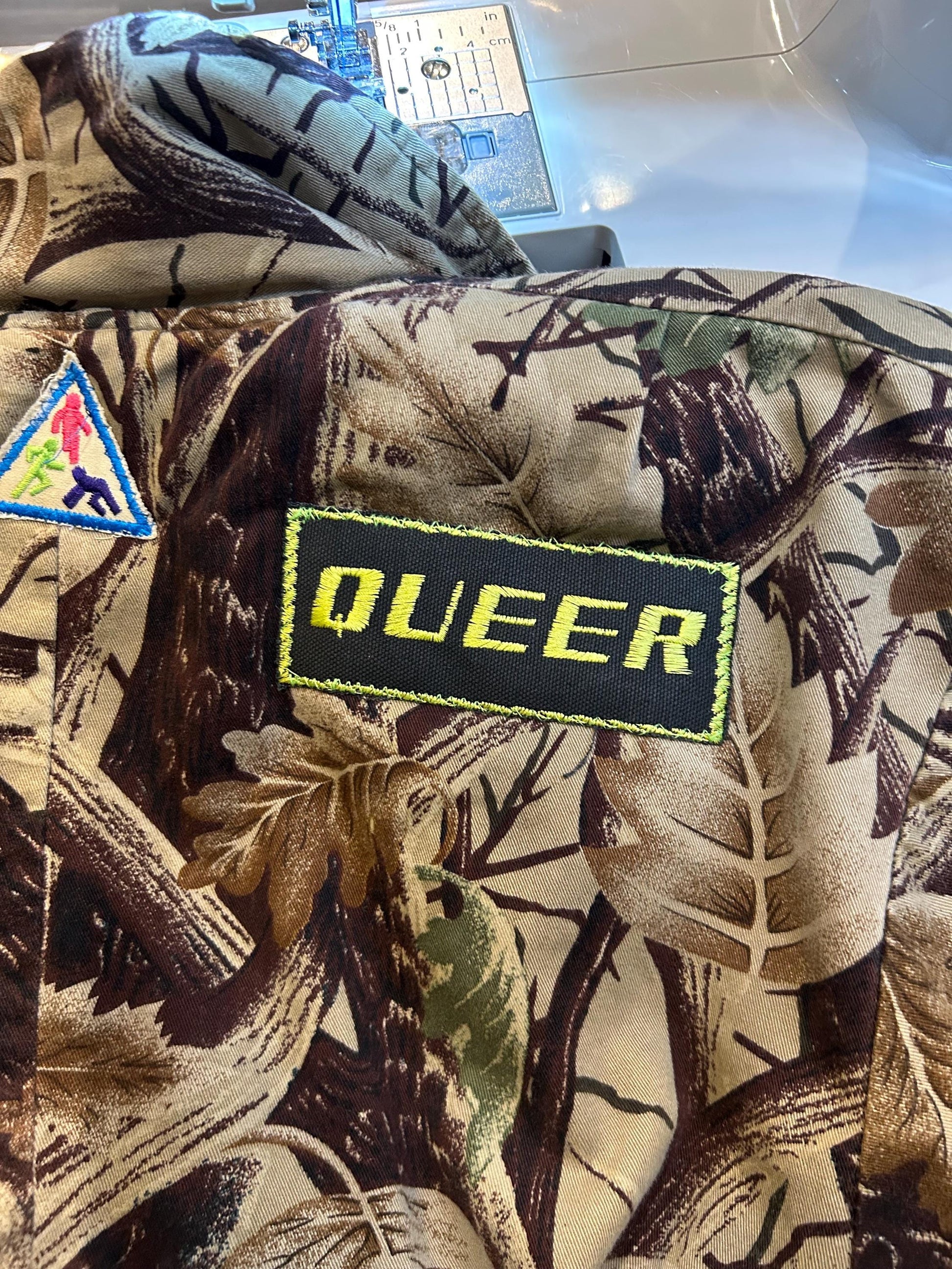 Upcycled fun statement patches embroidered iron on