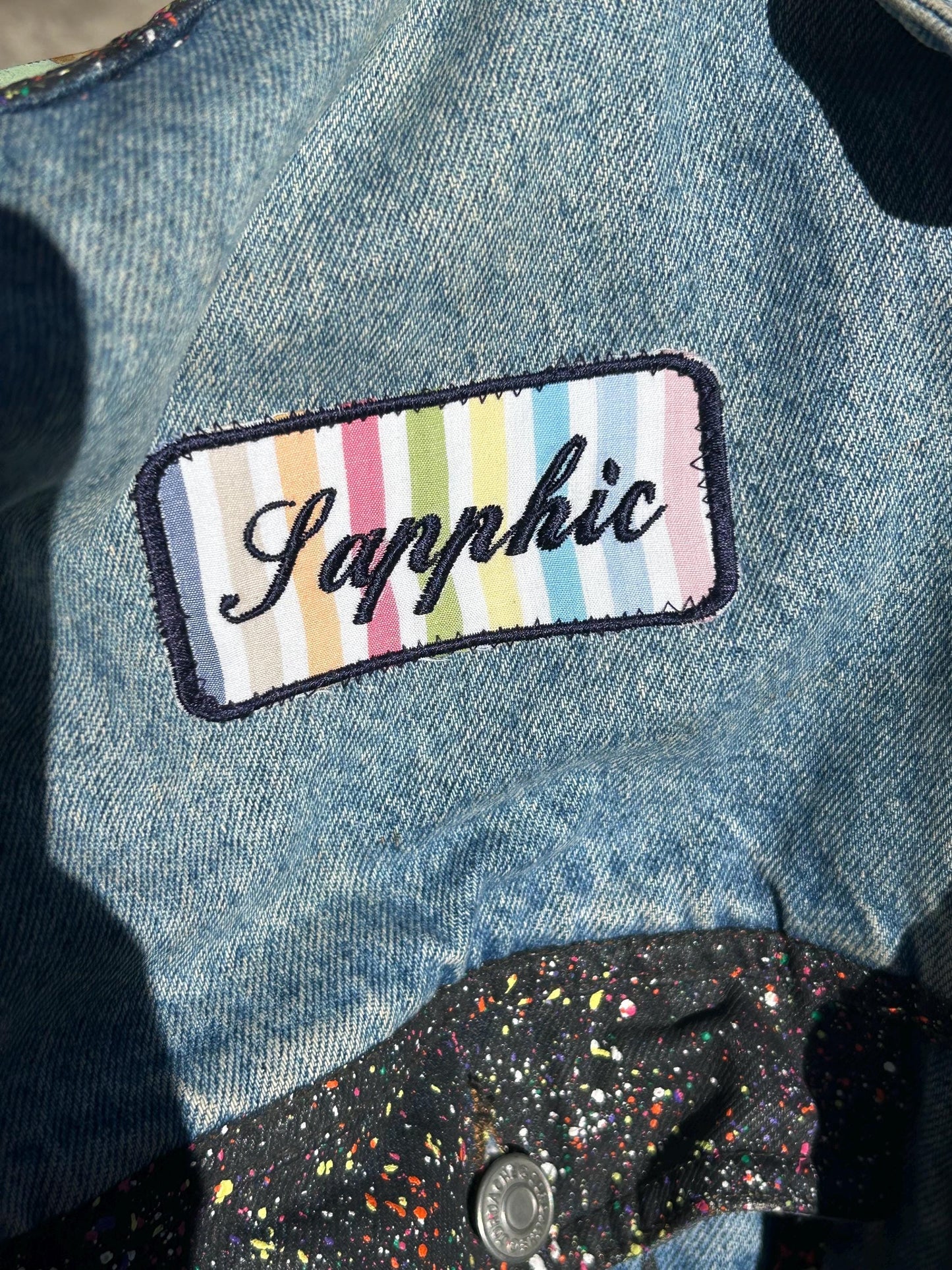 Upcycled fun statement patches embroidered iron on