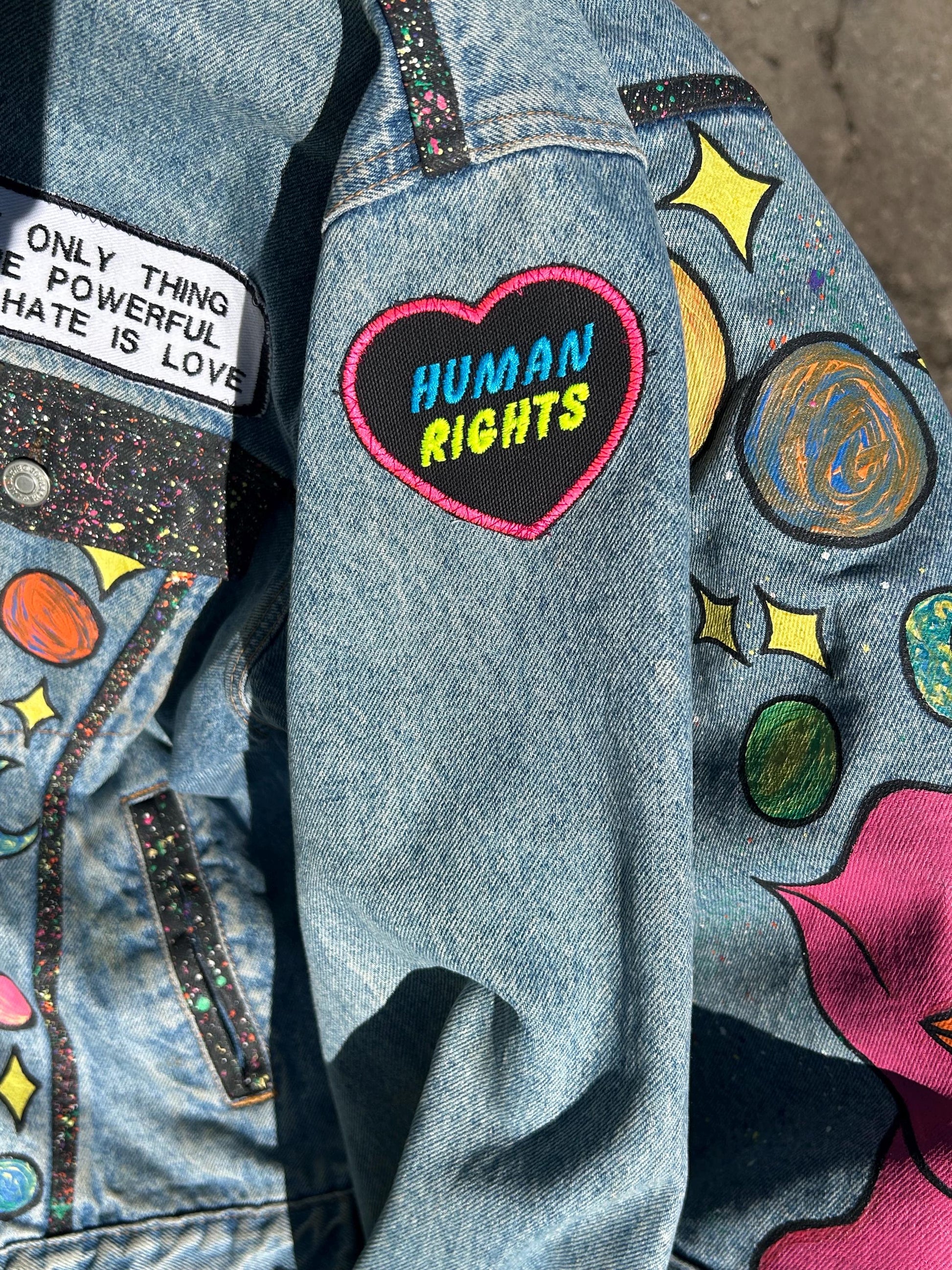 Upcycled fun statement patches embroidered iron on