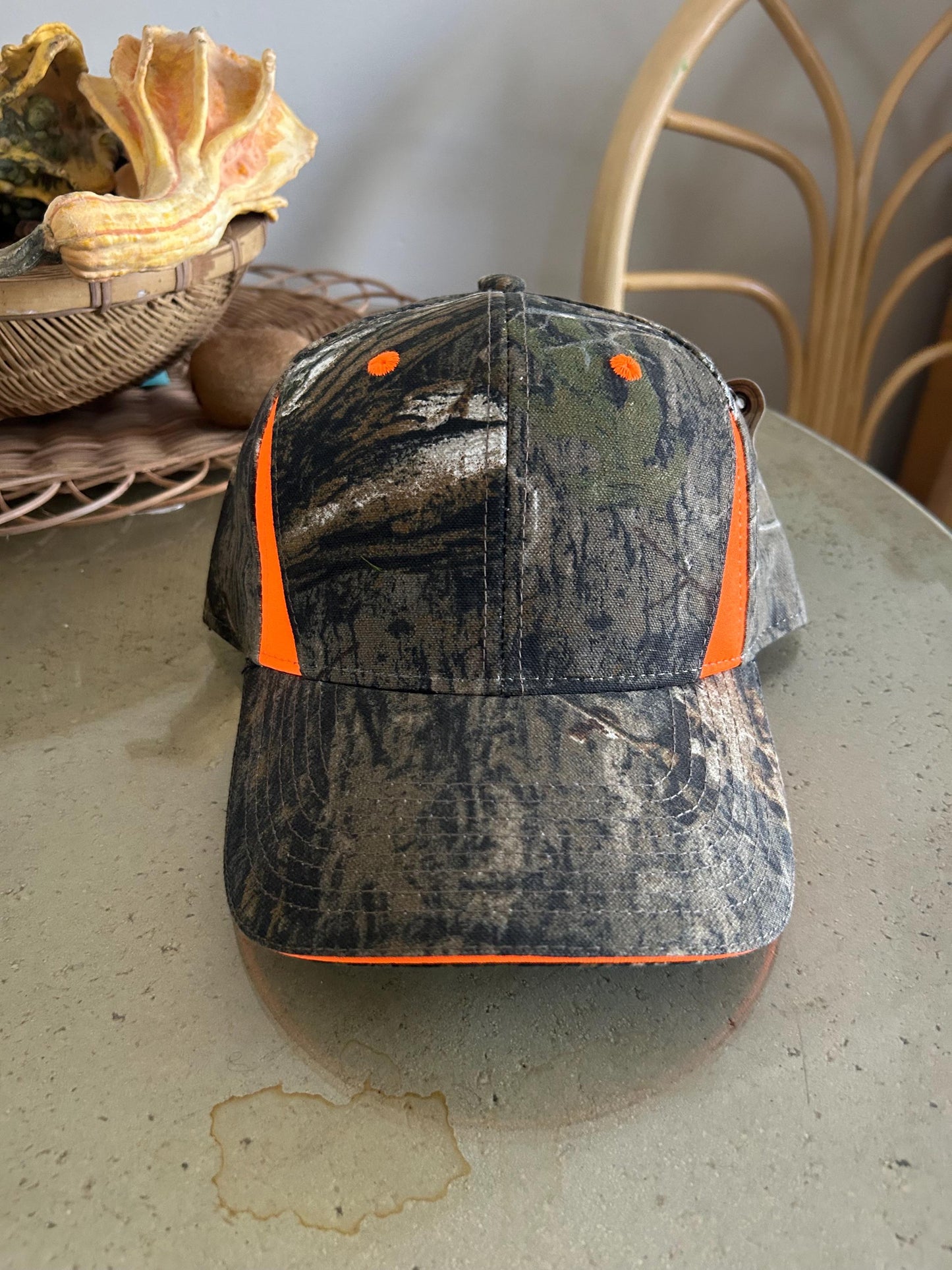 Midwest Daddy & Sapphic Custom embroidery Camo Neon Orange Trucker Hat