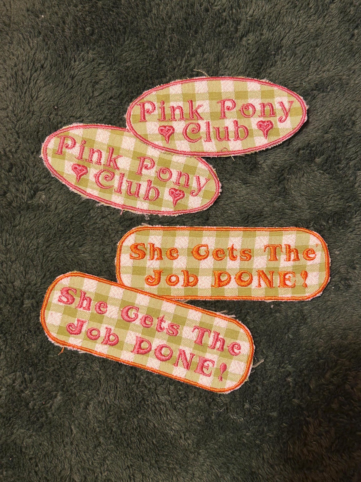 Upcycled fun statement patches embroidered iron on