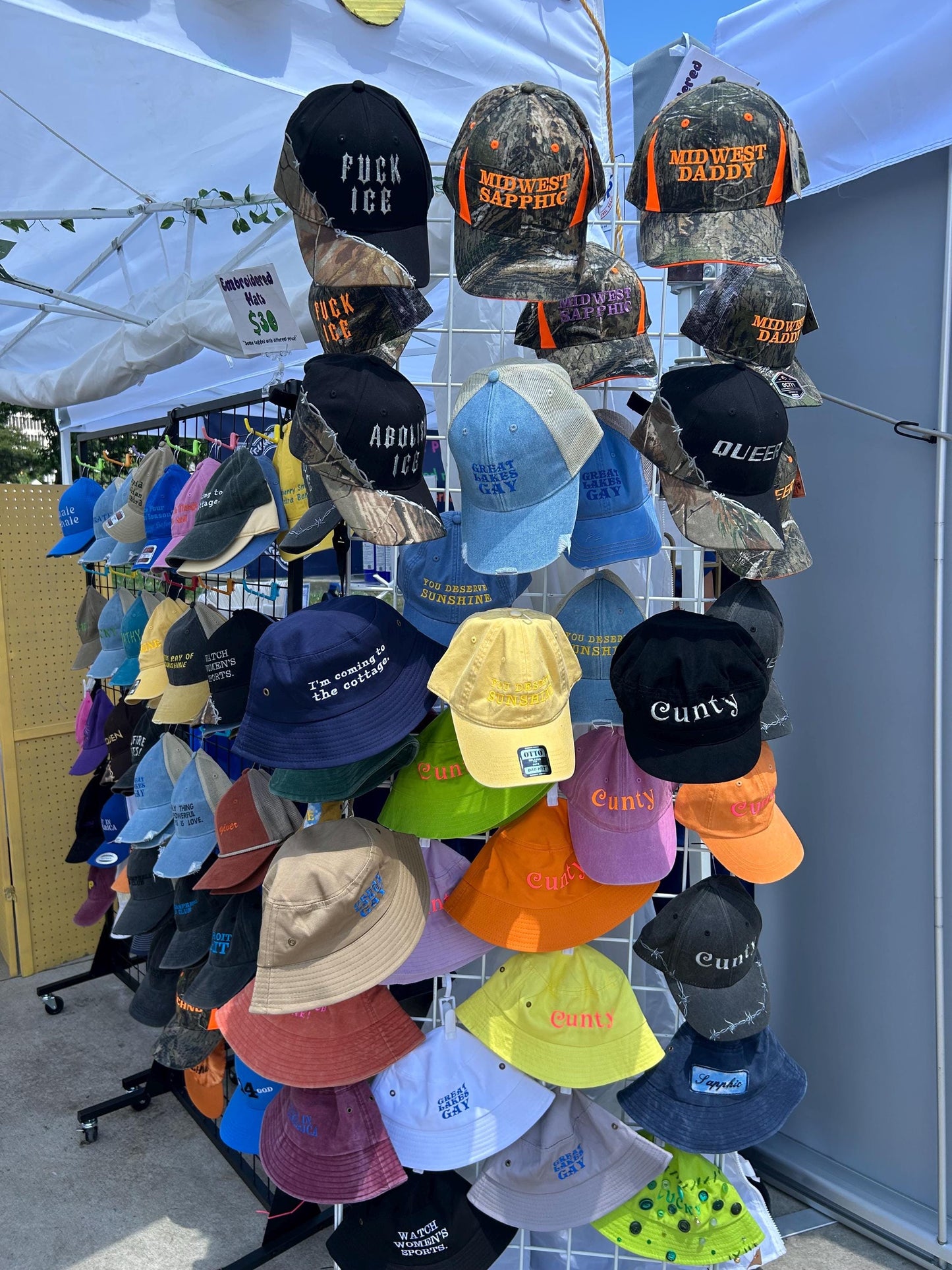 Custom embroidered dad hat trucker cap
