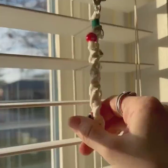 Beaded Macrame fidget keychain