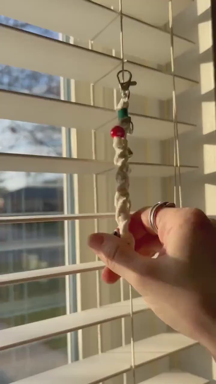Beaded Macrame fidget keychain