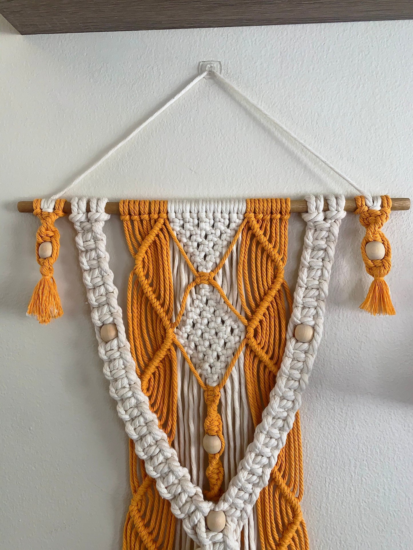 Unique abstract macrame wall hanging