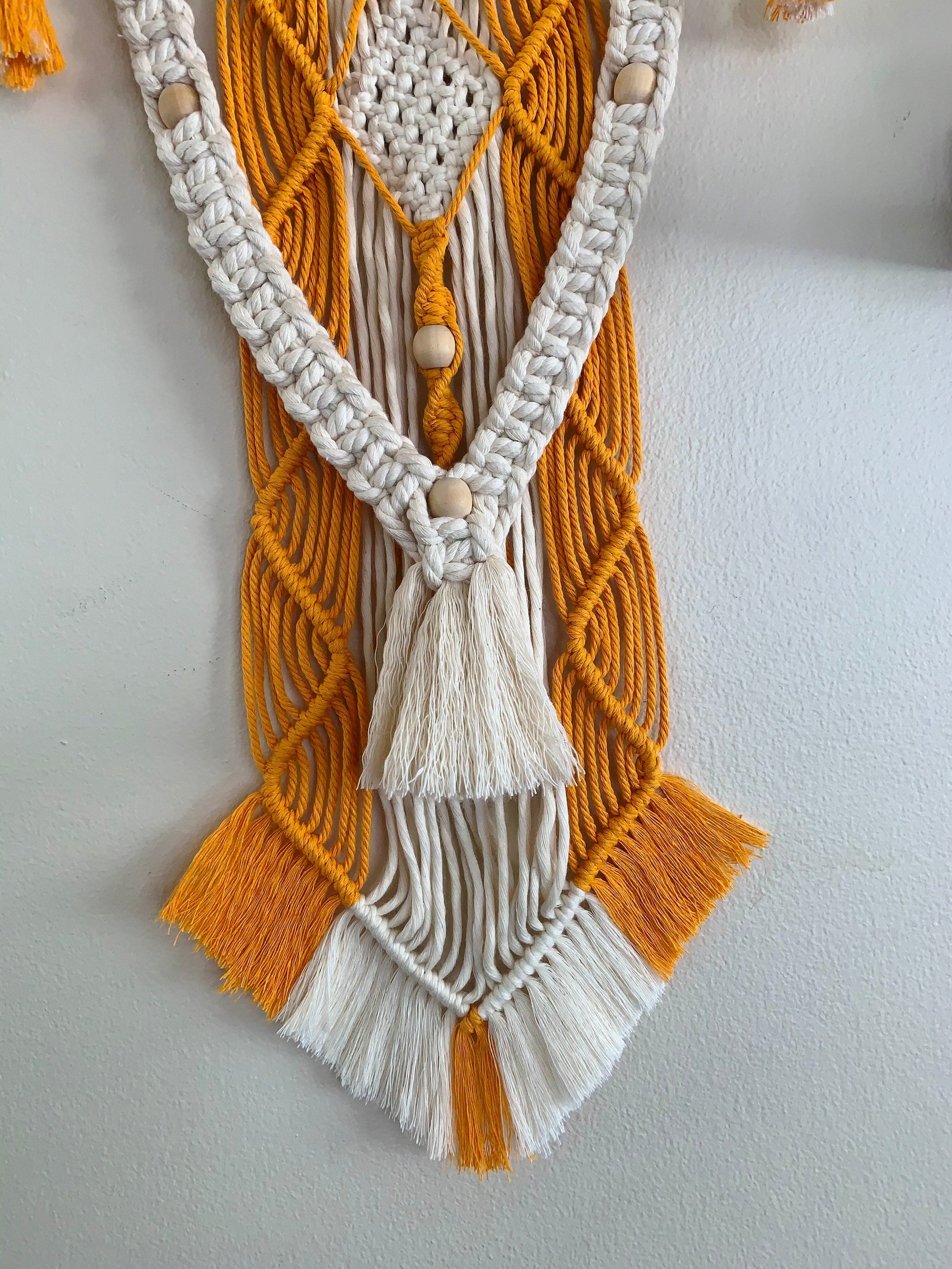 Unique abstract macrame wall hanging