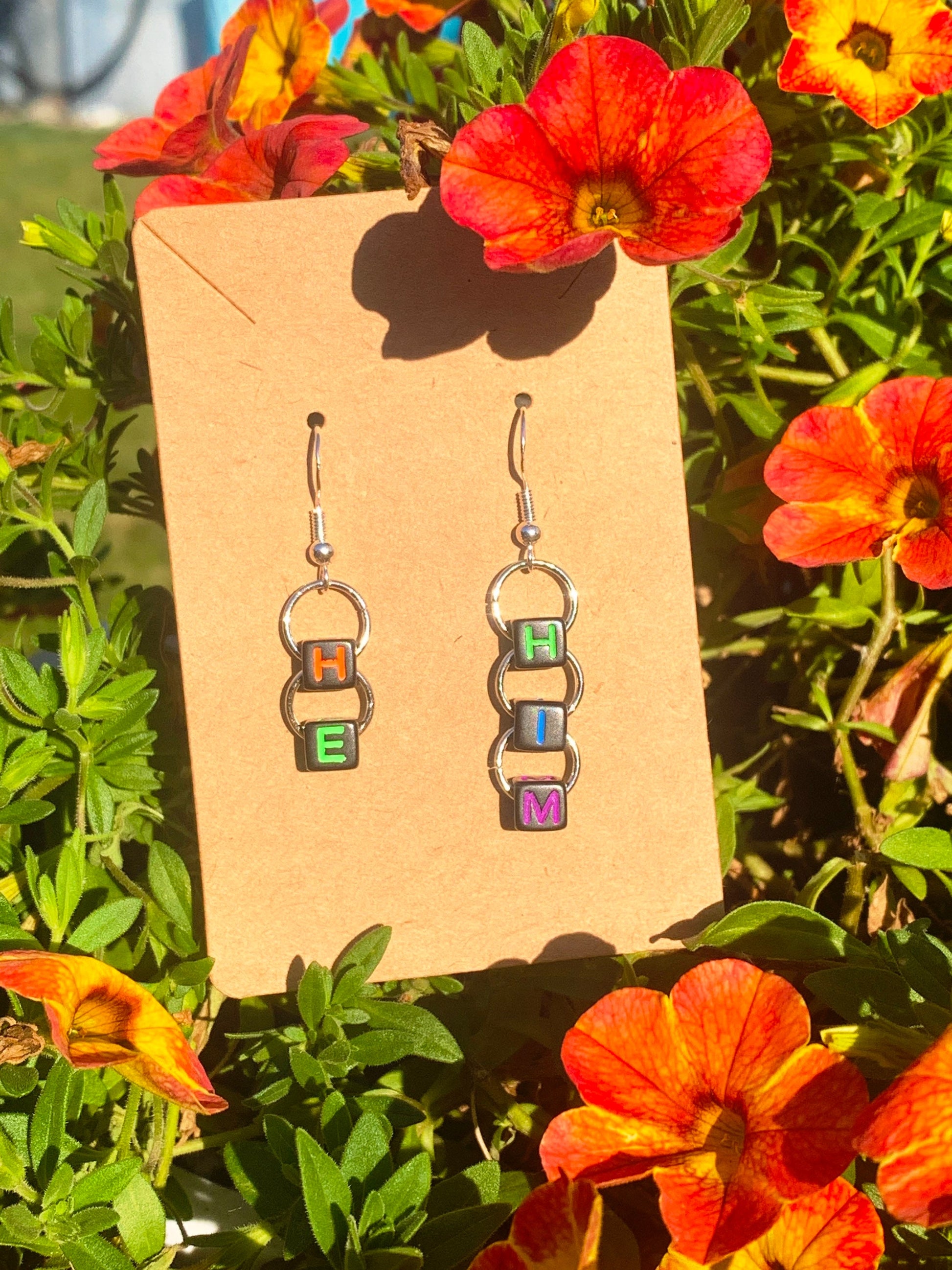 Pronoun chain earrings!