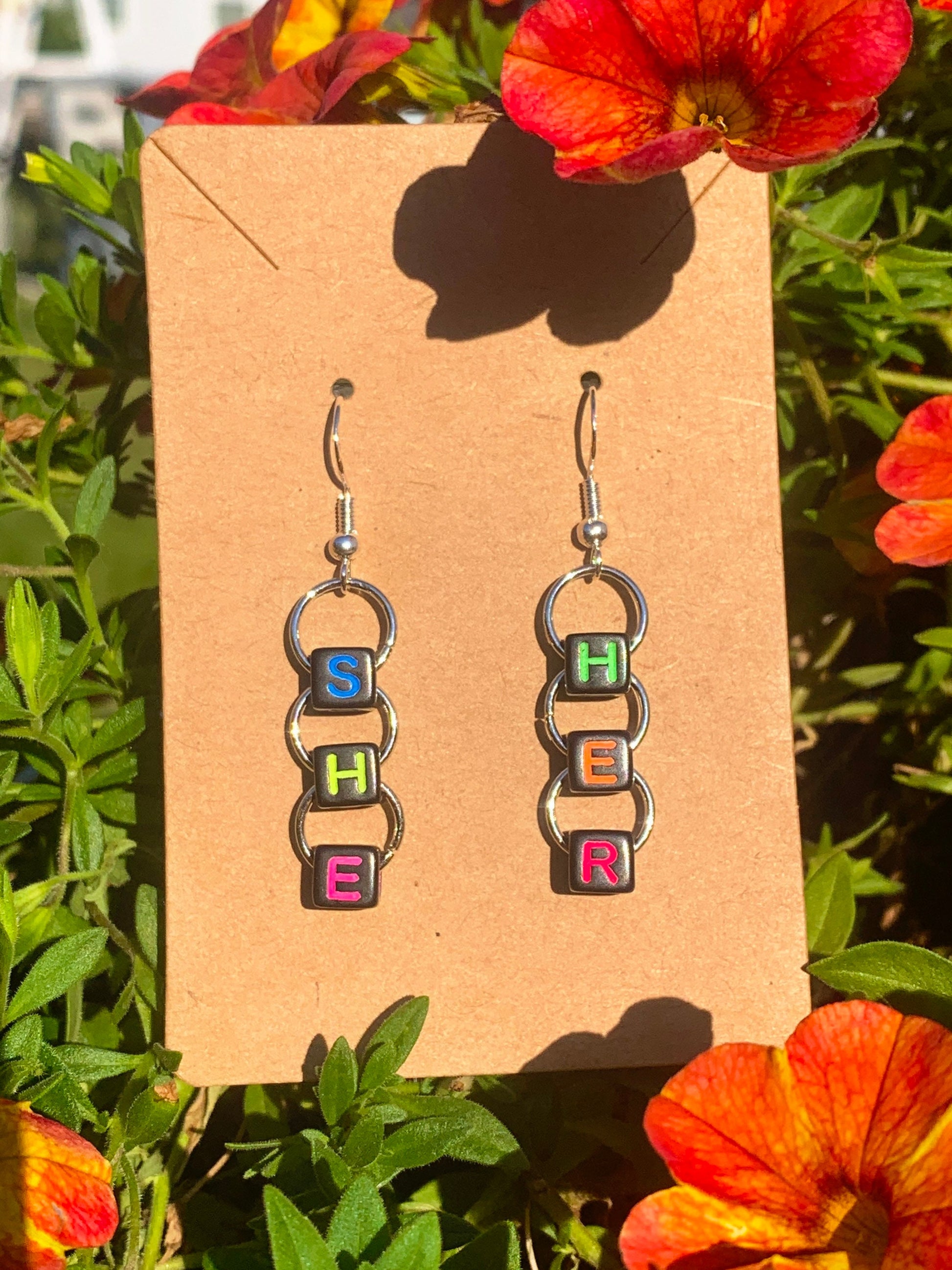 Pronoun chain earrings!