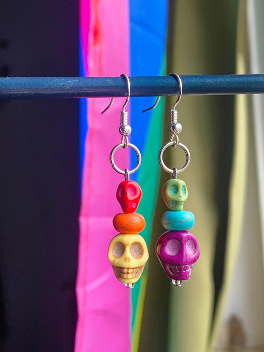 Colorful Skull earrings