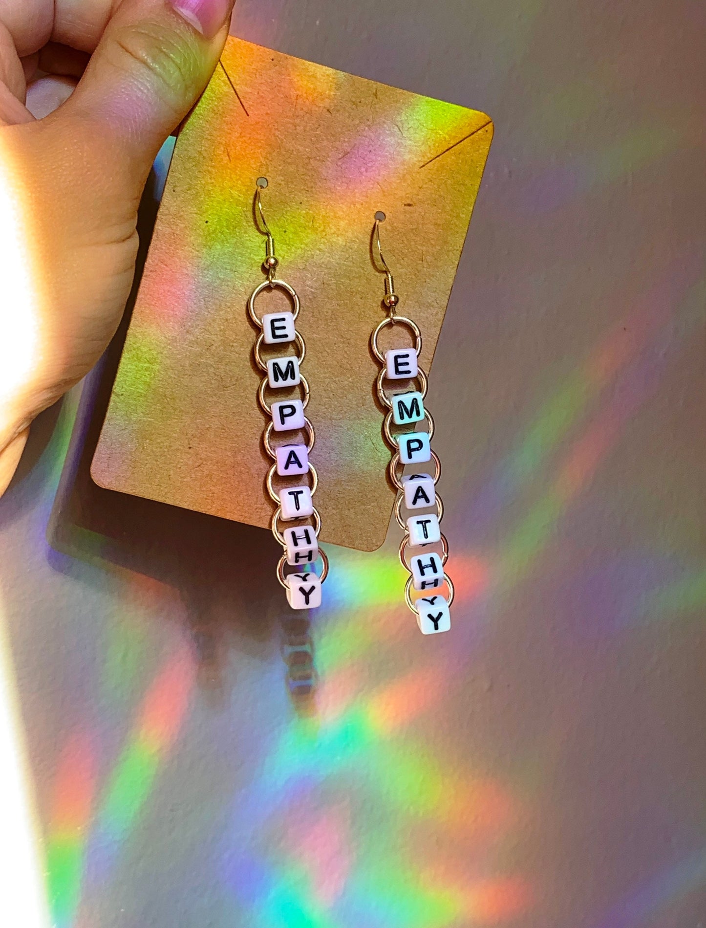 Custom Word Chain earrings
