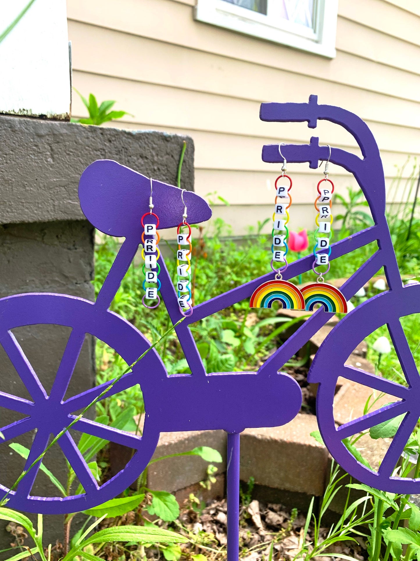 Rainbow Pride Chain Earrings