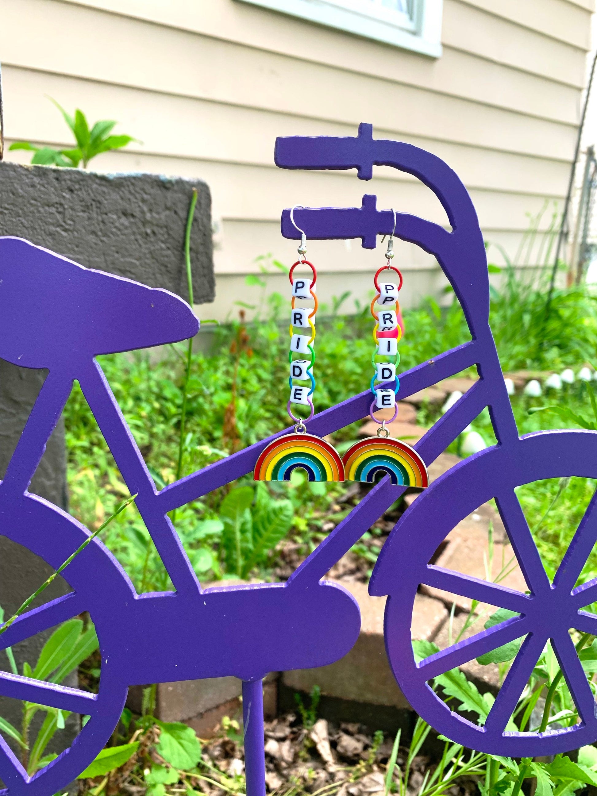 Rainbow Pride Chain Earrings