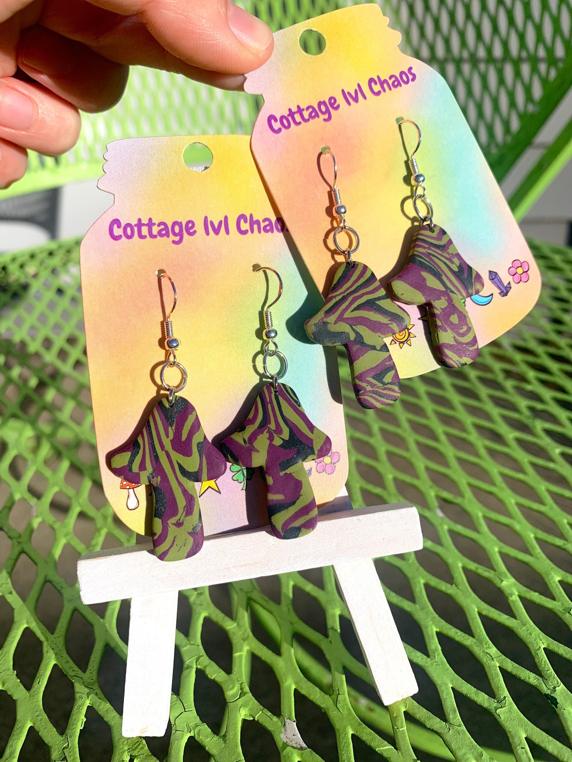 Groovy mushroom earrings