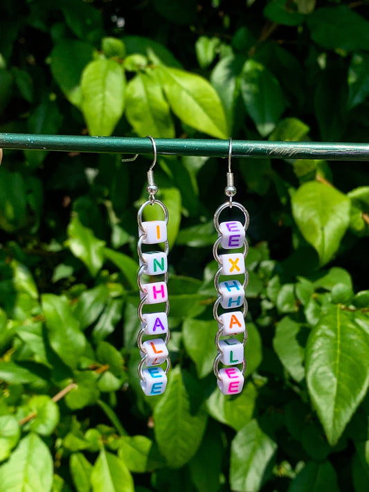 Custom Word Chain earrings