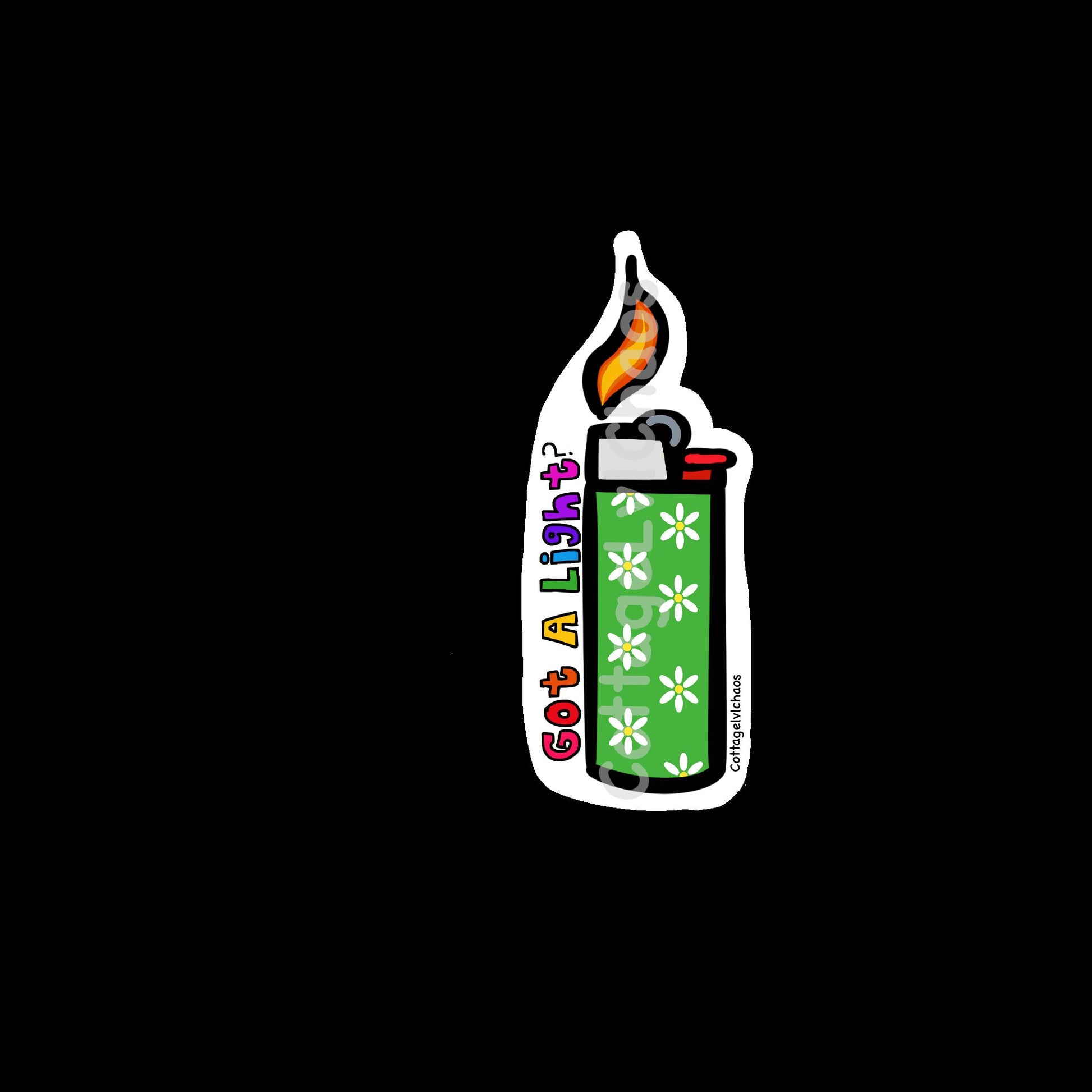 Got a light? Lighter sticker